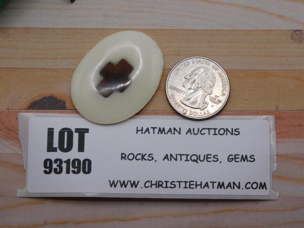 CROSS CABOCHON ROCK STONE LAPIDARY SPECIMEN: CROSS CABOCHON ROCK STONE LAPIDARY SPECIMEN