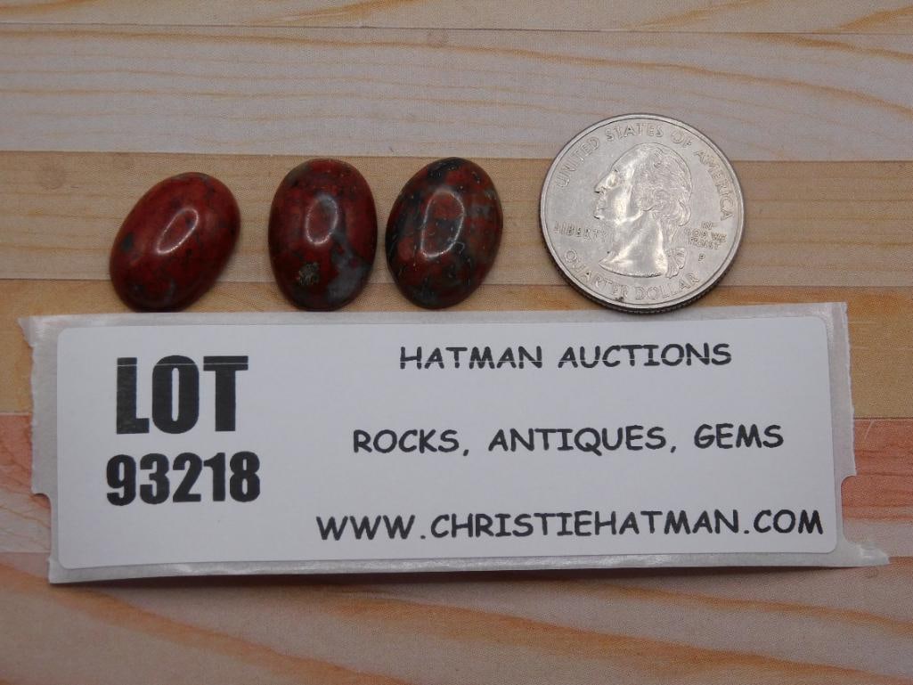 BRECCIATED JASPER CABOCHONS ROCK STONE LAPIDARY SPECIMEN: BRECCIATED JASPER CABOCHONS ROCK STONE LAPIDARY SPECIMEN