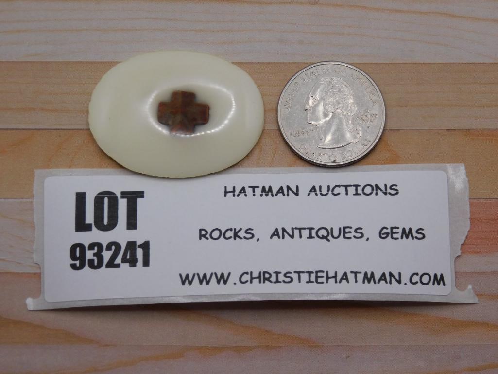 CROSS CABOCHON ROCK STONE LAPIDARY SPECIMEN: CROSS CABOCHON ROCK STONE LAPIDARY SPECIMEN