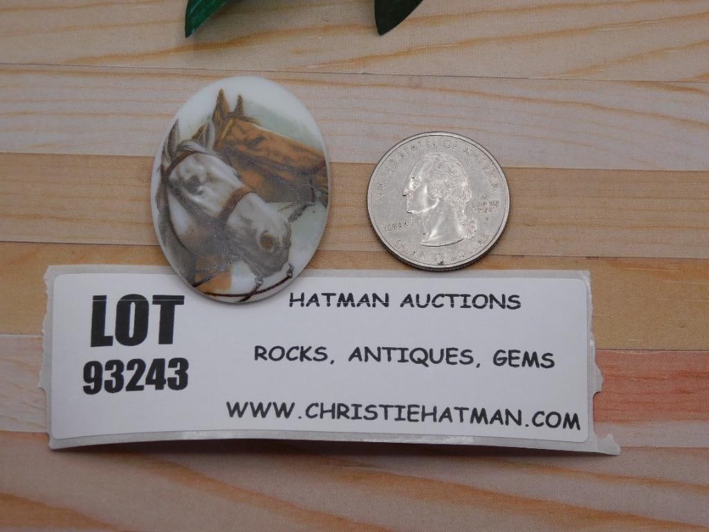 HORSE CABOCHON ROCK STONE LAPIDARY SPECIMEN: HORSE CABOCHON ROCK STONE LAPIDARY SPECIMEN