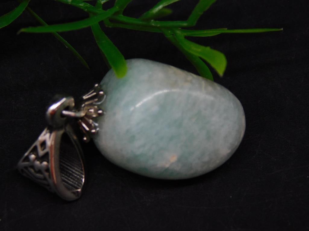 STONE PENDANT ROCK STONE LAPIDARY SPECIMEN (1 of 2)
