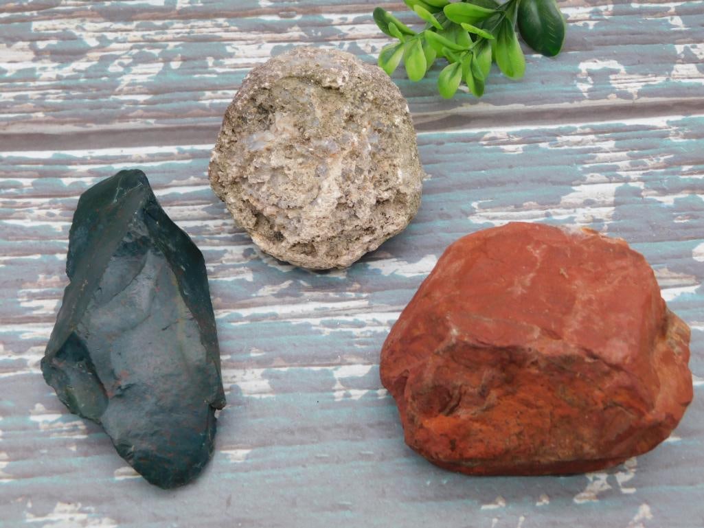 MIXED ROUGH ROCK ROCK STONE LAPIDARY SPECIMEN: WELCOME TO HATMAN AUCTIONS! SPECIAL NOTICE: Please see photos for measurements and descriptions. ***Yes, we have in house shipping with MANY REPEAT CUSTOMERS because of our streamlined service.
