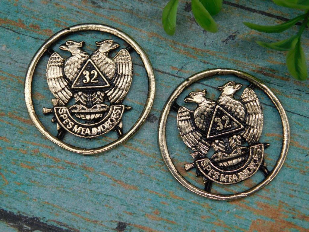 CUT COIN COLLECTIBLE: WELCOME TO HATMAN AUCTIONS! SPECIAL NOTICE: Please see photos for measurements and descriptions. ***Yes, we have in house shipping with MANY REPEAT CUSTOMERS because of our streamlined service.