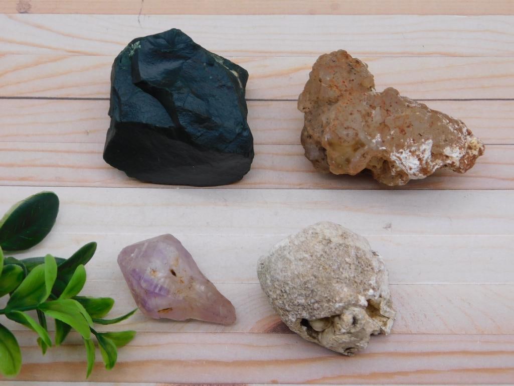 MIXED ROUGH LOT ROCK STONE LAPIDARY SPECIMEN: MIXED ROUGH LOT ROCK STONE LAPIDARY SPECIMEN