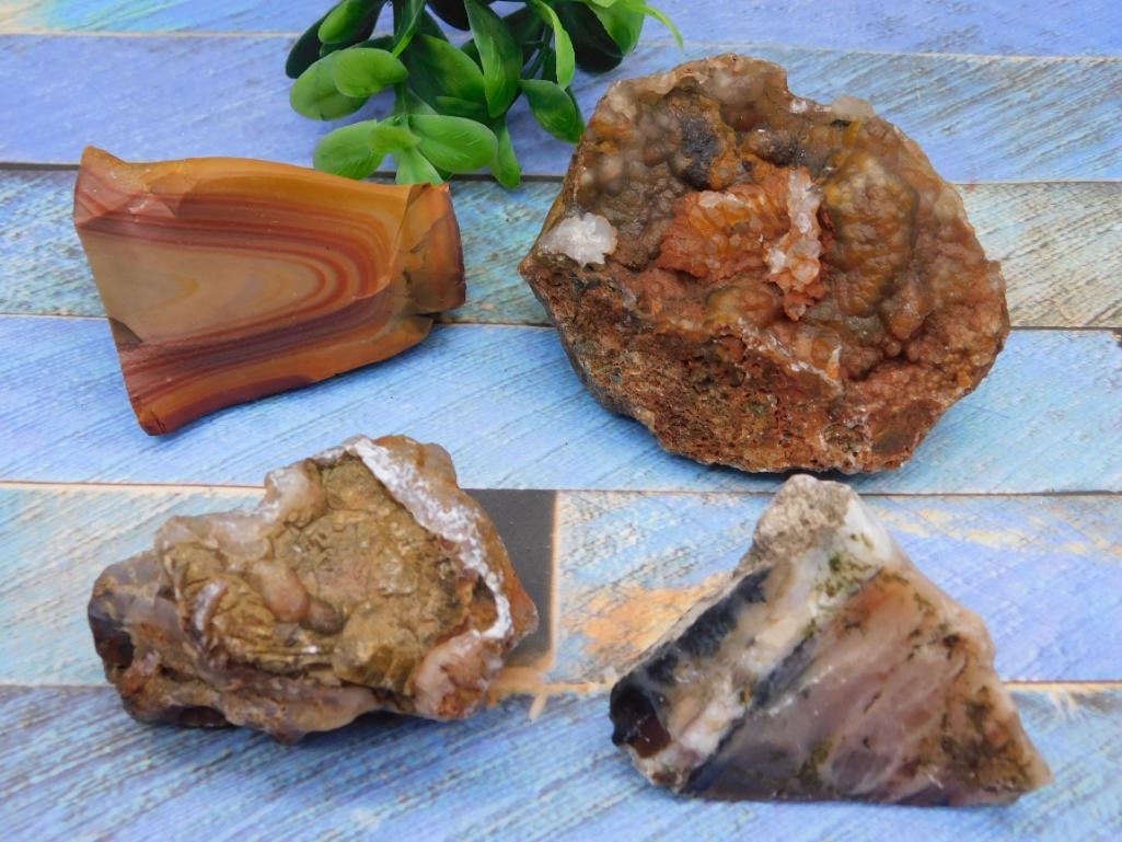 MIXED ROUGH LOT ROCK STONE LAPIDARY SPECIMEN: MIXED ROUGH LOT ROCK STONE LAPIDARY SPECIMEN