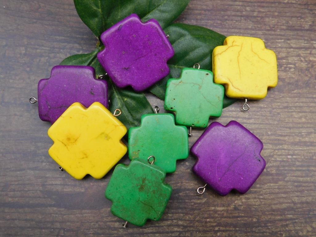 STONE CROSS PENDANTS ROCK STONE LAPIDARY SPECIMEN (1 of 2)