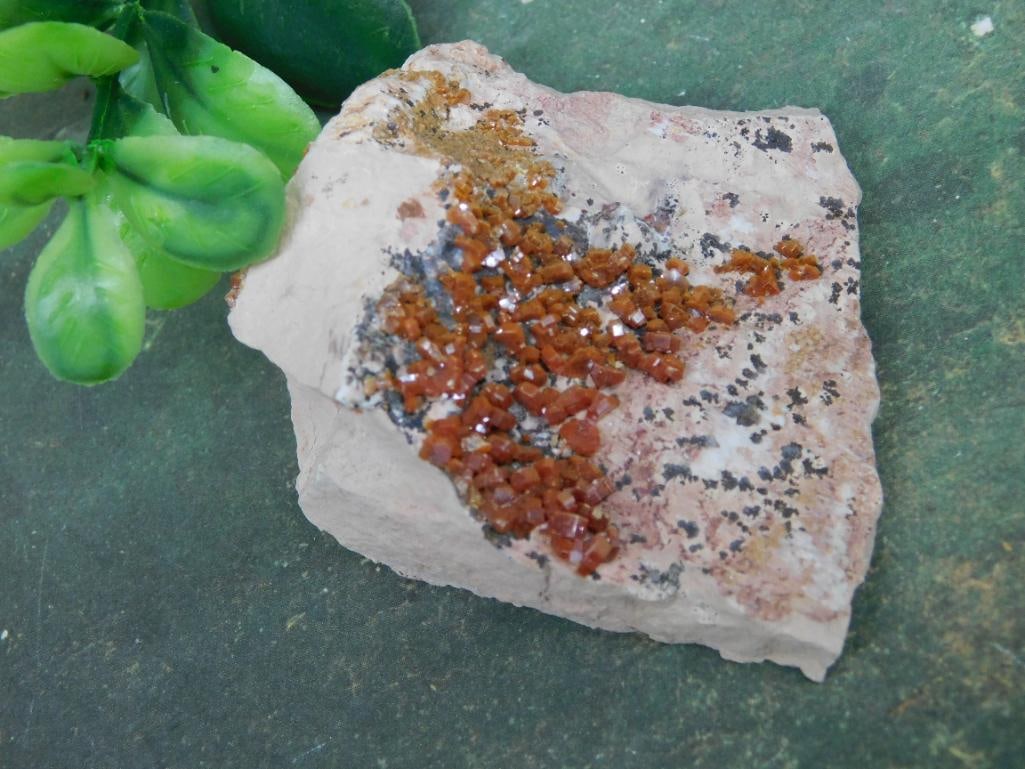 VANADINITE ROCK STONE LAPIDARY SPECIMEN: VANADINITE ROCK STONE LAPIDARY SPECIMEN — Part of our Discover Hidden Harbor, Crystals and Gems auction at HATMAN'S Auctions! Please see photos for measurements and condition. YES, we have in-house 