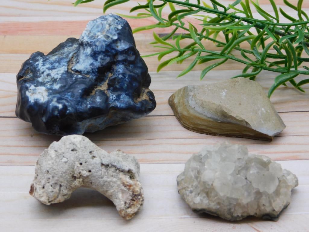 MIXED LOT ROCK STONE LAPIDARY SPECIMEN: MIXED LOT ROCK STONE LAPIDARY SPECIMEN — Part of our Discover Hidden Harbor, Crystals and Gems auction at HATMAN'S Auctions! Please see photos for measurements and condition. YES, we have in-house