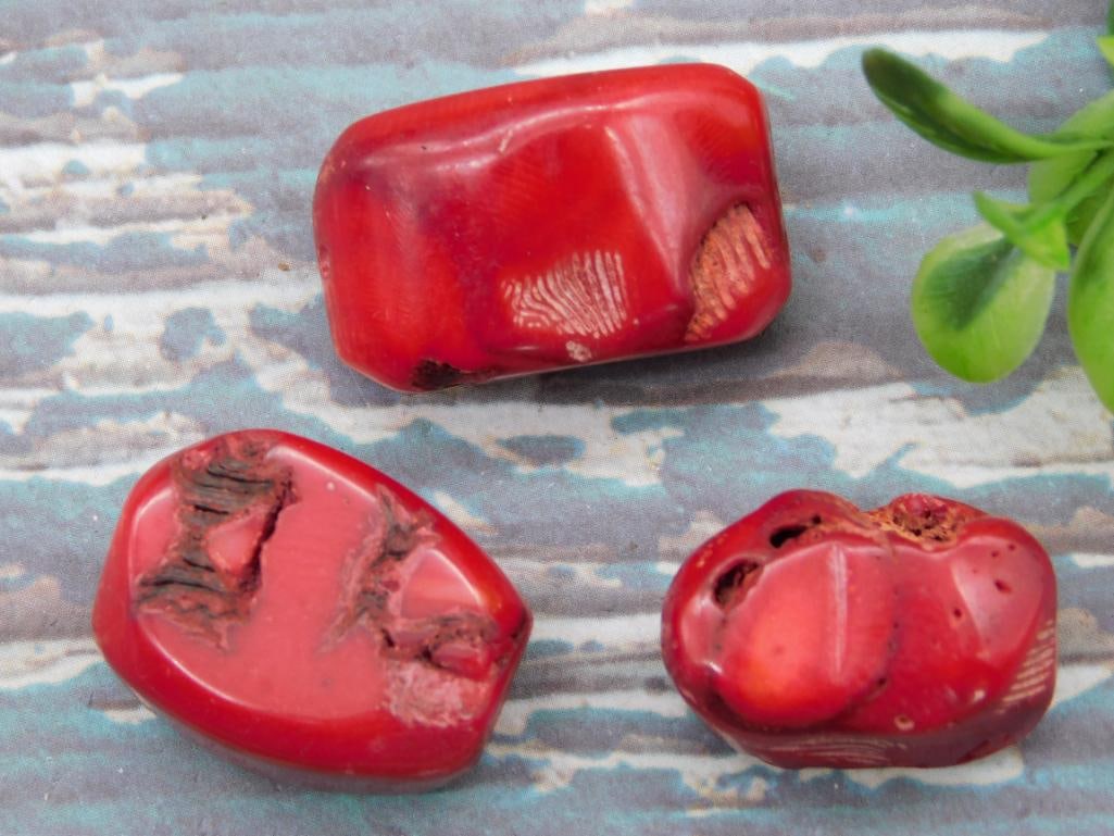 RED CORAL ROCK STONE LAPIDARY SPECIMEN: RED CORAL ROCK STONE LAPIDARY SPECIMEN — Part of our Discover Hidden Harbor, Crystals and Gems auction at HATMAN'S Auctions! Please see photos for measurements and condition. YES, we have in-house