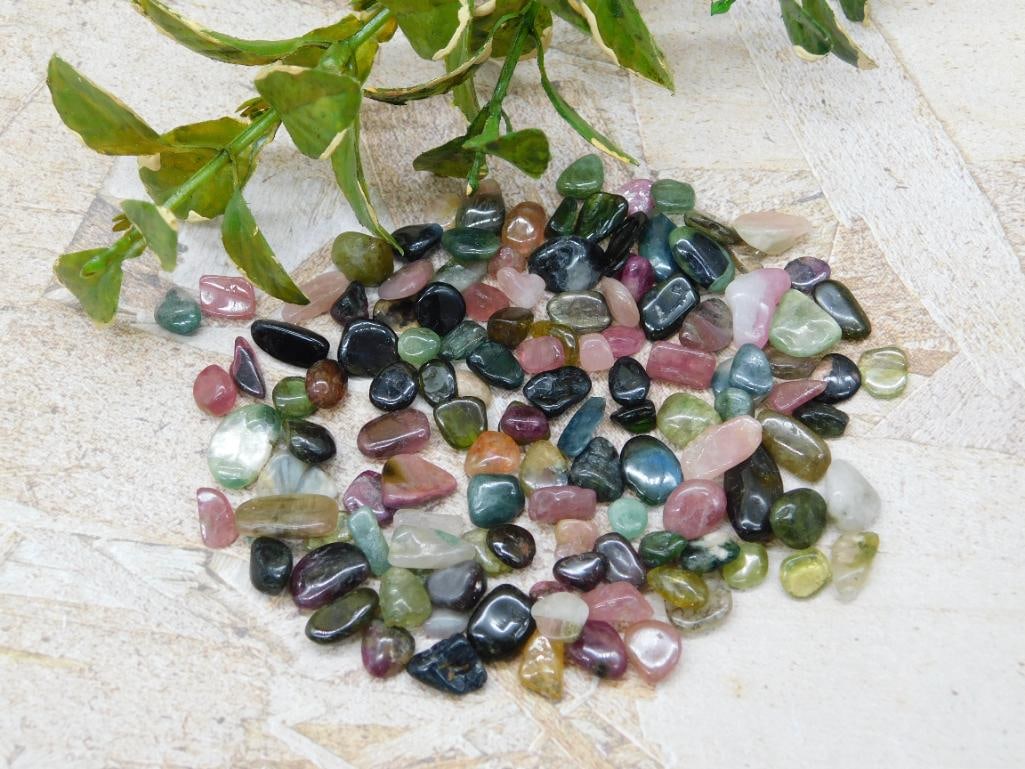 TOURMALINE ROCK STONE LAPIDARY SPECIMEN: TOURMALINE ROCK STONE LAPIDARY SPECIMEN — Part of our Discover Hidden Harbor, Crystals and Gems auction at HATMAN'S Auctions! Please see photos for measurements and condition. YES, we have in-house