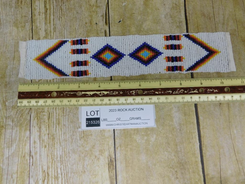 SEED BEAD NATIVE AMERICAN DESIGN BAND - 2
