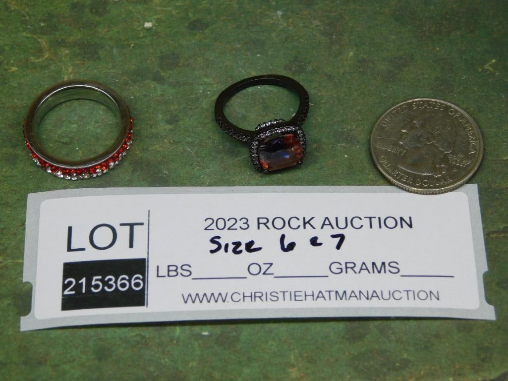 GENUINE STONE RINGS ROCK STONE LAPIDARY SPECIMEN - 2