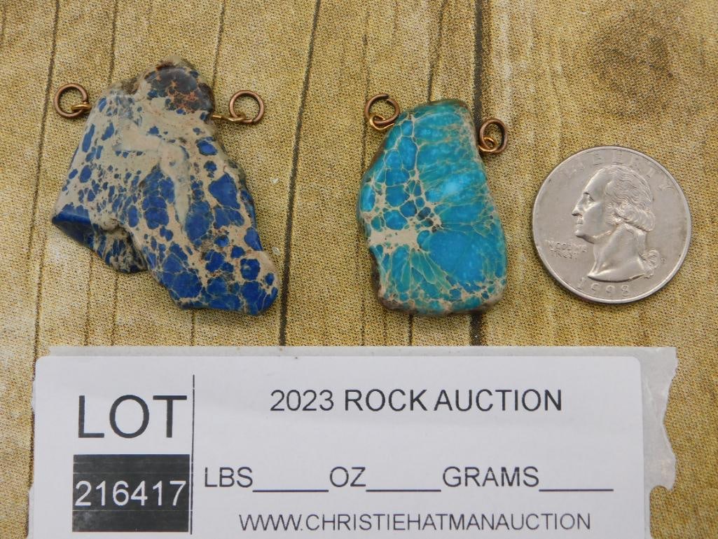 IMPRESSION JASPER PENDANTS ROCK STONE LAPIDARY SPECIMEN - 2