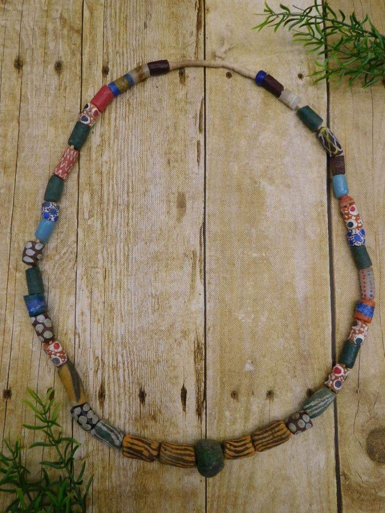 AFRICAN TRADE BEADS ROCK STONE LAPIDARY SPECIMEN: AFRICAN TRADE BEADS ROCK STONE LAPIDARY SPECIMEN — Part of our Discover Hidden Harbor, Crystals and Gems auction at HATMAN'S Auctions! Please see photos for measurements and condition. YES, we have 