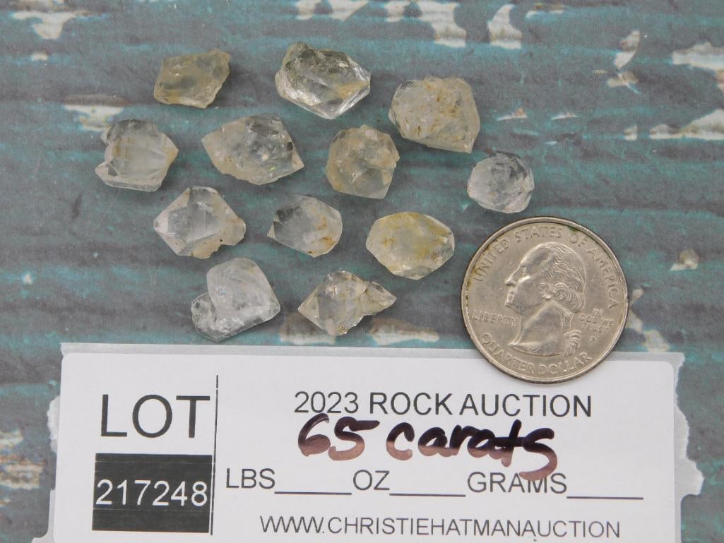 HERKIMER DIAMONDS ROCK STONE LAPIDARY SPECIMEN: HERKIMER DIAMONDS ROCK STONE LAPIDARY SPECIMEN — Part of our Discover Hidden Harbor, Crystals and Gems auction at HATMAN'S Auctions! Please see photos for measurements and condition. YES, we have