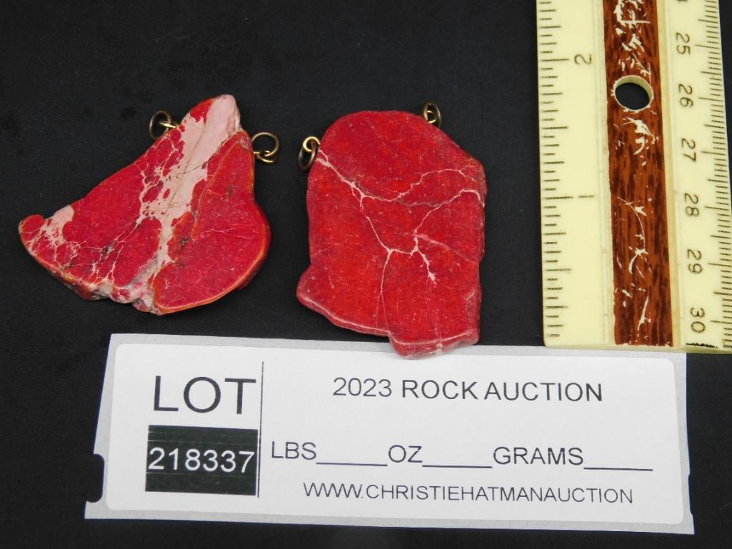 IMPRESSION JASPER PENDANTS ROCK STONE LAPIDARY SPECIMEN - 2