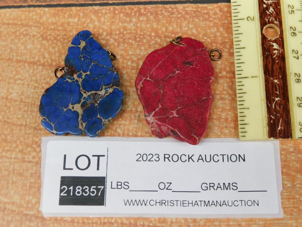 IMPRESSION JASPER PENDANTS ROCK STONE LAPIDARY SPECIMEN - 2