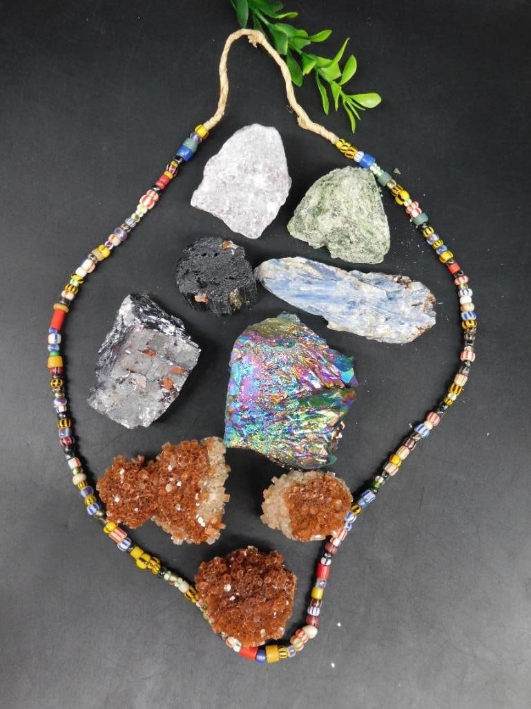 MIXED LOT ROCK STONE LAPIDARY SPECIMEN: MIXED LOT ROCK STONE LAPIDARY SPECIMEN - Part of our Discover Golden Attic, Crystals and Gems auction at HATMAN'S Auctions! Please see photos for measurements and condition. YES, we have in-house