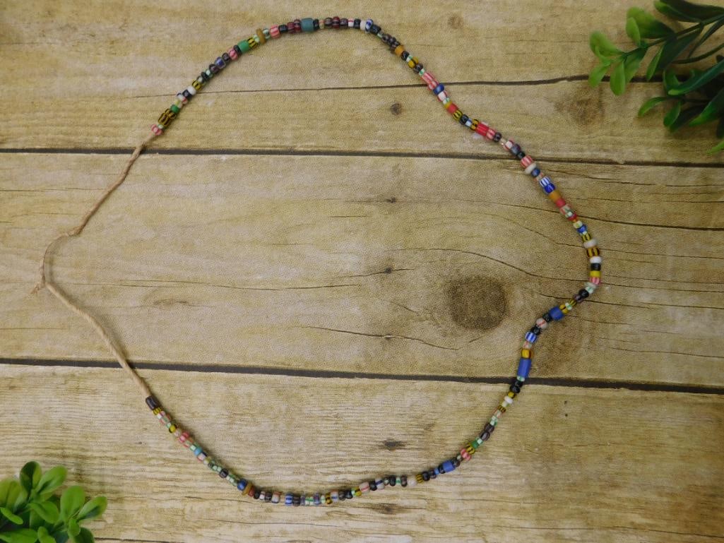 AFRICAN TRADE BEADS ROCK STONE LAPIDARY SPECIMEN: AFRICAN TRADE BEADS ROCK STONE LAPIDARY SPECIMEN - Part of our Discover Golden Attic, Crystals and Gems auction at HATMAN'S Auctions! Please see photos for measurements and condition. YES, we have