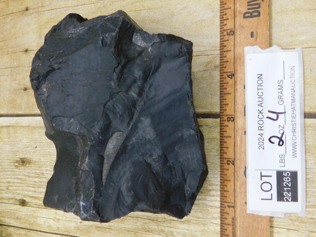 OBSIDIAN ROCK STONE LAPIDARY SPECIMEN - 2