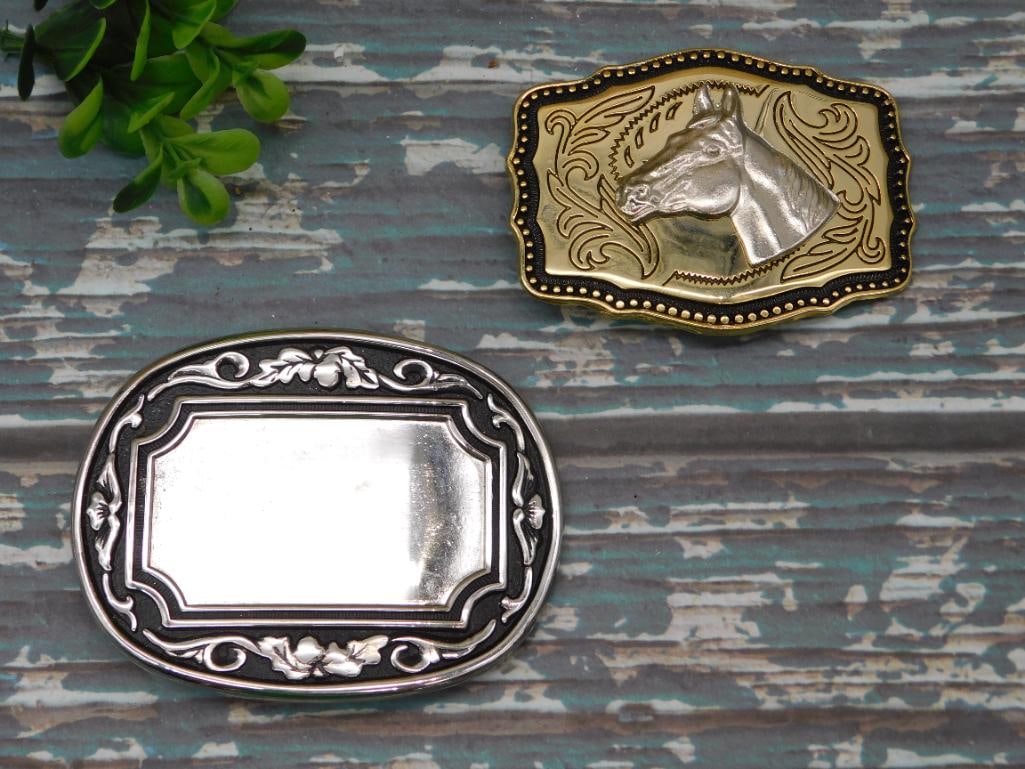 BELT BUCKLES: BELT BUCKLES - Part of our Discover Golden Attic, Crystals and Gems auction at HATMAN'S Auctions! Please see photos for measurements and condition. YES, we have in-house shipping! We have MANY REPEAT