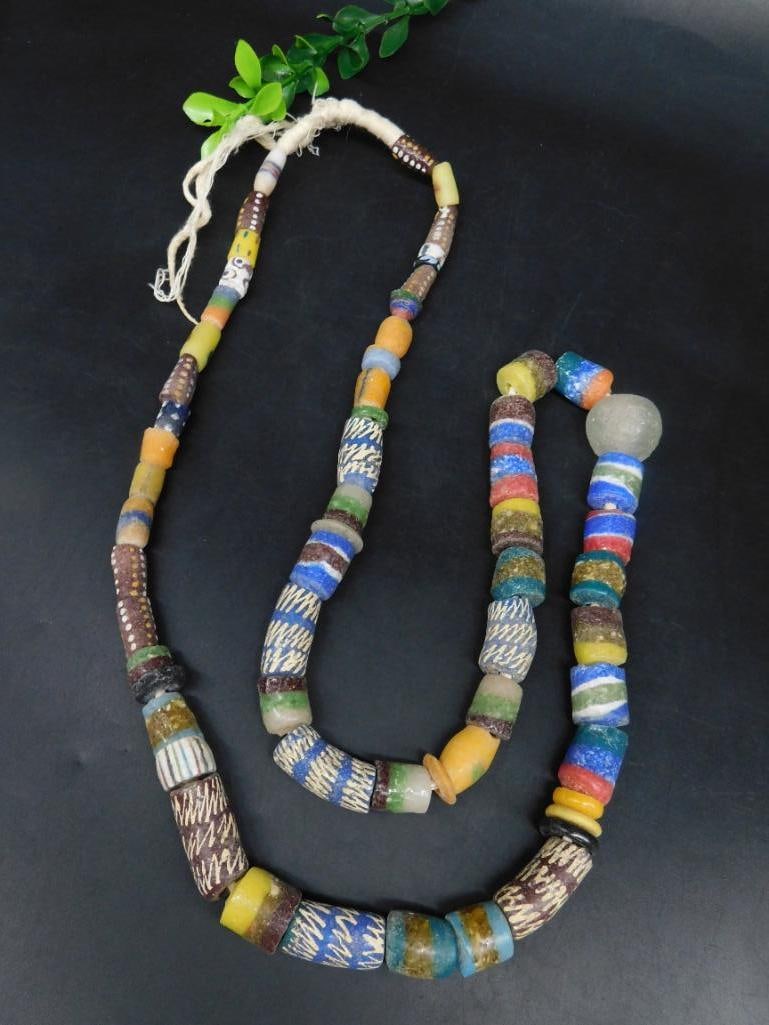 AFRICAN TRADE BEADS ROCK STONE LAPIDARY SPECIMEN: AFRICAN TRADE BEADS ROCK STONE LAPIDARY SPECIMEN - Part of our Discover Golden Attic, Crystals and Gems auction at HATMAN'S Auctions! Please see photos for measurements and condition. YES, we have
