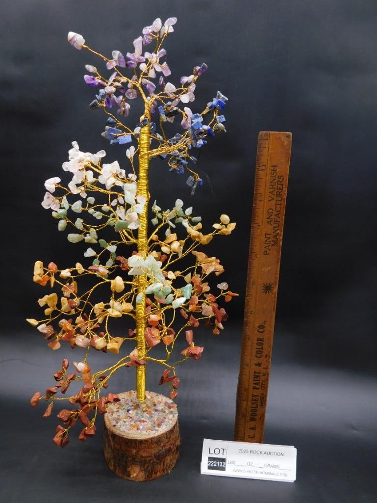 MIXED STONE TREE ROCK STONE LAPIDARY SPECIMEN - 3
