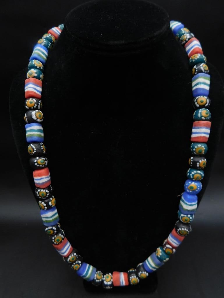 AFRICAN TRADE BEADS ROCK STONE LAPIDARY SPECIMEN: AFRICAN TRADE BEADS ROCK STONE LAPIDARY SPECIMEN - Part of our Discover Golden Attic, Crystals and Gems auction at HATMAN'S Auctions! Please see photos for measurements and condition. YES, we have