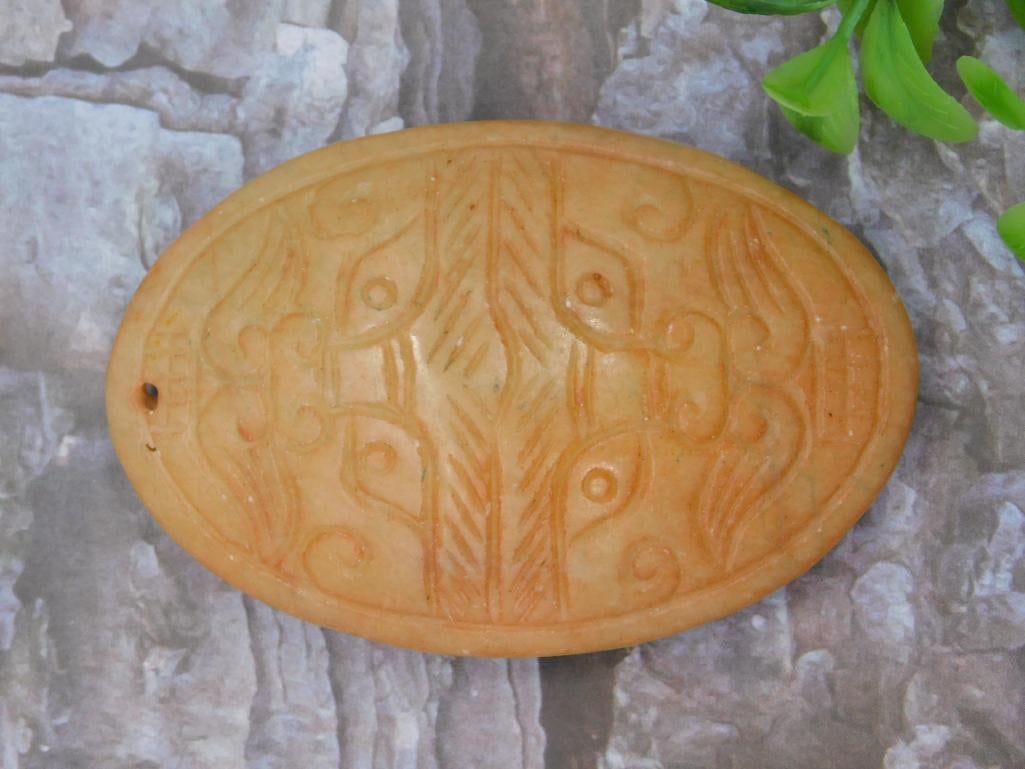 CARVED JADE ROCK STONE LAPIDARY SPECIMEN: CARVED JADE ROCK STONE LAPIDARY SPECIMEN - Part of our Discover Golden Attic, Crystals and Gems auction at HATMAN'S Auctions! Please see photos for measurements and condition. YES, we have in-house