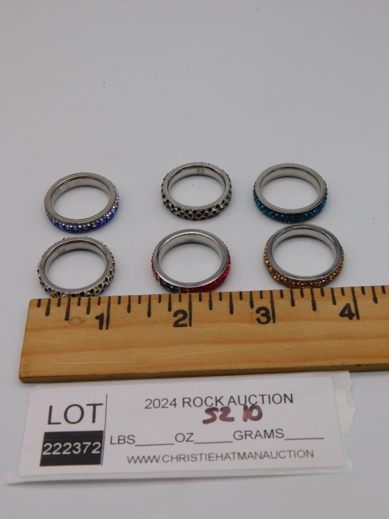 STONE RINGS ROCK STONE LAPIDARY SPECIMEN - 2