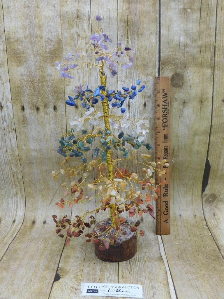 MIXED STONE TREE ROCK STONE LAPIDARY SPECIMEN - 2
