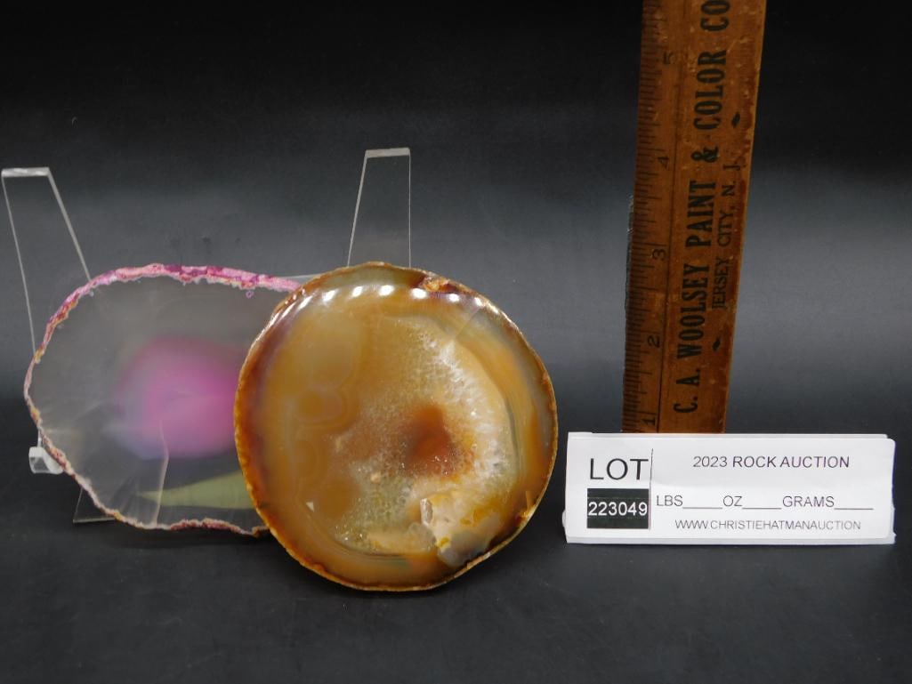 AGATE SLICES ROCK STONE LAPIDARY SPECIMEN - 3