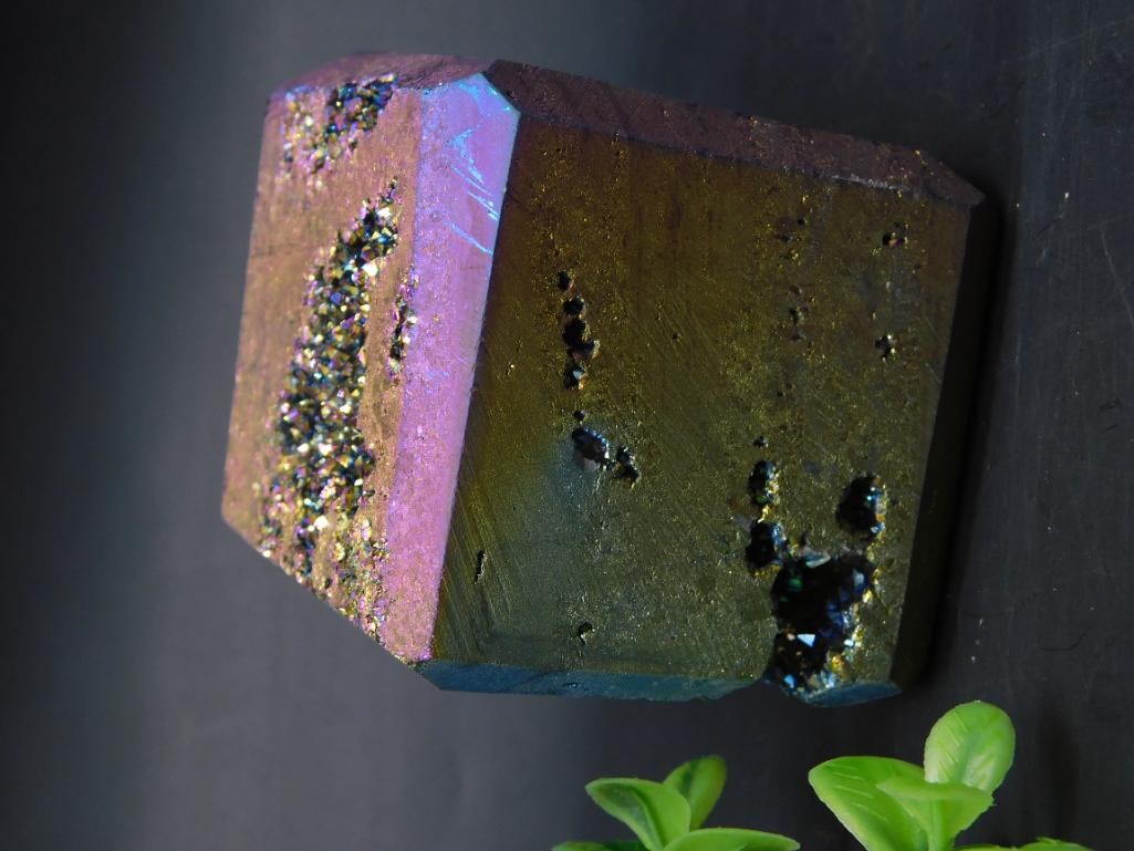 RAINBOW TITANIUM CUBE ROCK STONE LAPIDARY SPECIMEN: RAINBOW TITANIUM CUBE ROCK STONE LAPIDARY SPECIMEN - Part of our Discover Golden Attic, Crystals and Gems auction at HATMAN'S Auctions! Please see photos for measurements and condition. YES, we have i