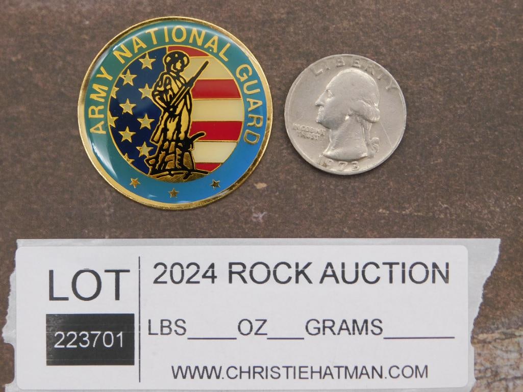 NATIONAL GUARD CABOCHON MEDALLION - 2