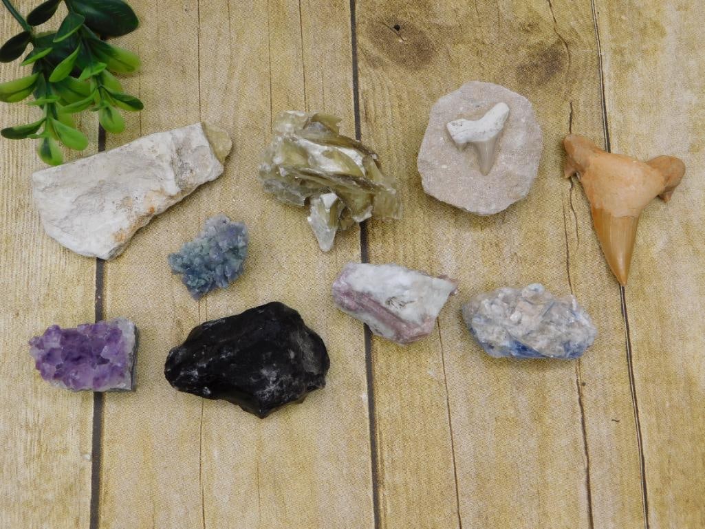 MIXED LOT ROCK STONE LAPIDARY SPECIMEN: MIXED LOT ROCK STONE LAPIDARY SPECIMEN - Part of our Discover Golden Attic, Crystals and Gems auction at HATMAN'S Auctions! Please see photos for measurements and condition. YES, we have in-house ship