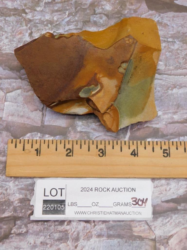 JASPER ROCK STONE LAPIDARY SPECIMEN: JASPER ROCK STONE LAPIDARY SPECIMEN - Part of our Discover Golden Attic, Crystals and Gems auction at HATMAN'S Auctions! Please see photos for measurements and condition. YES, we have in-house