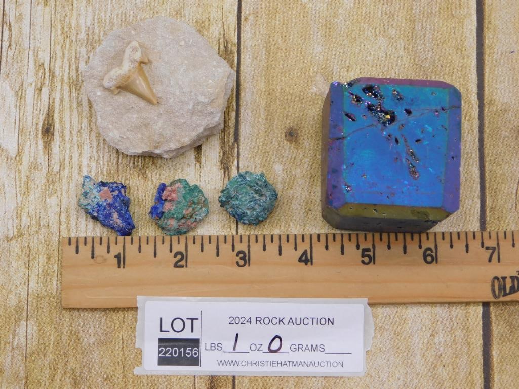 MIXED LOT ROCK STONE LAPIDARY SPECIMEN: MIXED LOT ROCK STONE LAPIDARY SPECIMEN - Part of our Discover Golden Attic, Crystals and Gems auction at HATMAN'S Auctions! Please see photos for measurements and condition. YES, we have in-house ship