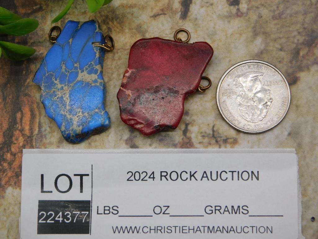 IMPRESSION JASPER PENDANTS ROCK STONE LAPIDARY SPECIMEN - 2