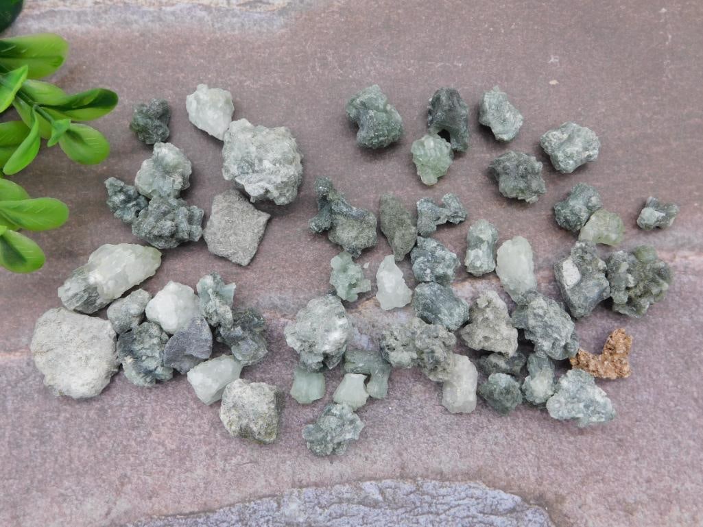 PREHNITE ROCK STONE LAPIDARY SPECIMEN: PREHNITE ROCK STONE LAPIDARY SPECIMEN - Part of our Discover Golden Attic, Crystals and Gems auction at HATMAN'S Auctions! Please see photos for measurements and condition. YES, we have in-house shipp