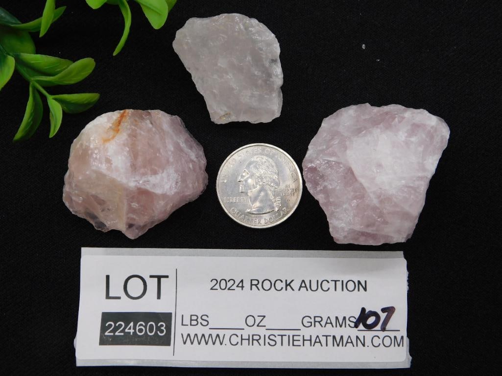 ROSE QUARTZ ROCK STONE LAPIDARY SPECIMEN - 2