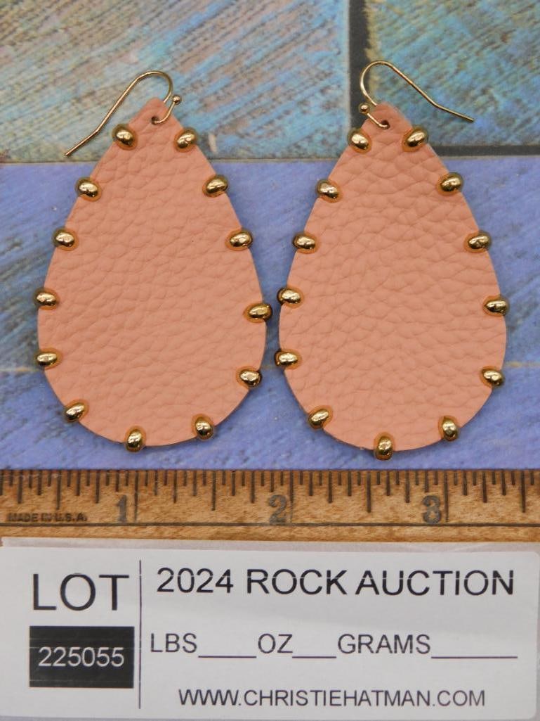 PEACH TEARDROP EARRINGS - 2
