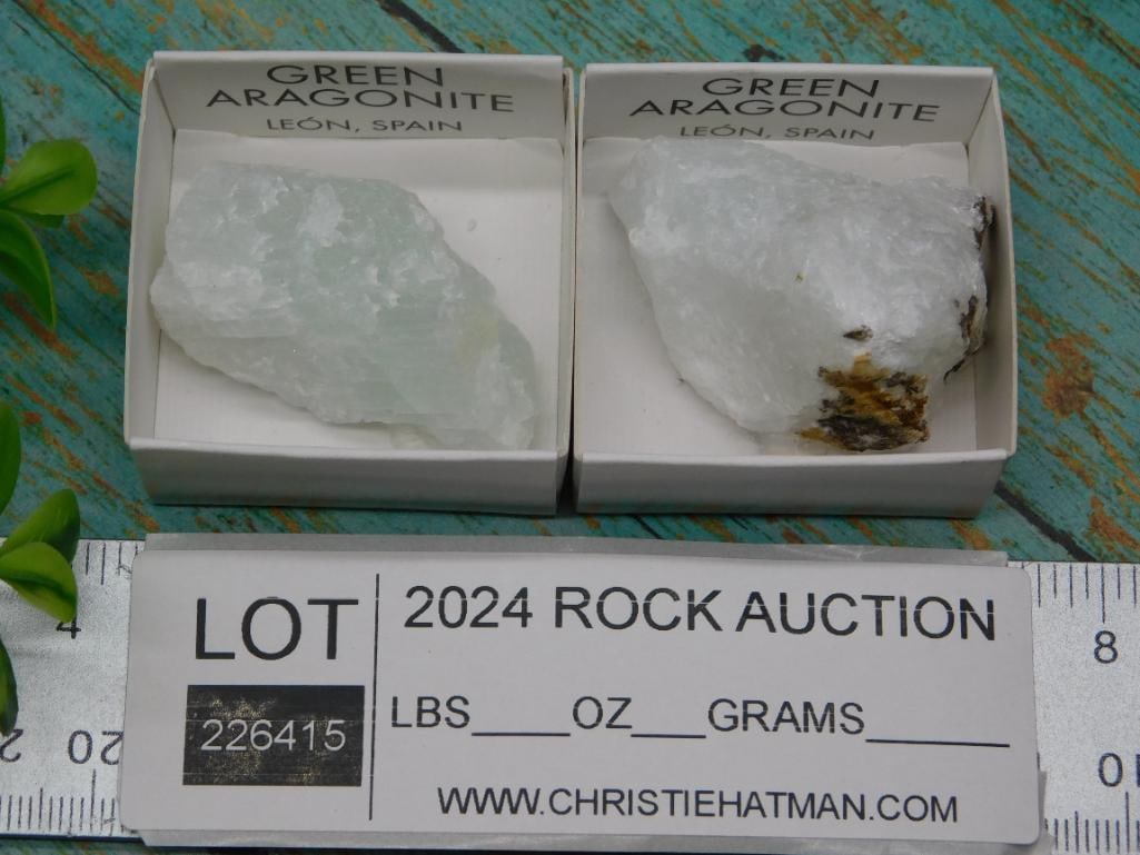GREEN ARAGONITE ROCK STONE LAPIDARY SPECIMEN - 3