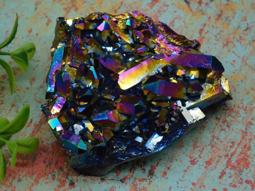 TITANIUM AMETHYST ROCK STONE LAPIDARY SPECIMEN: TITANIUM AMETHYST ROCK STONE LAPIDARY SPECIMEN - Part of our Discover Midnight Market, Crystals and Gems auction at HATMAN'S Auctions! Please see photos for measurements and condition. YES, we have