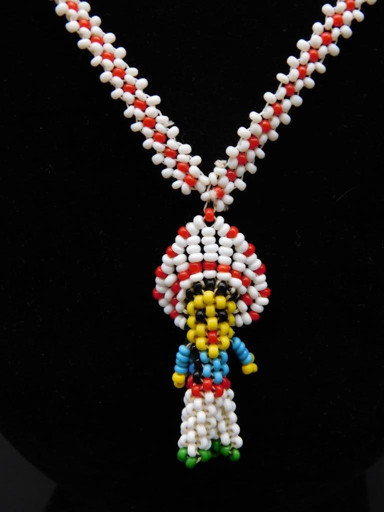SEED BEAD NECKLACE: SEED BEAD NECKLACE - Part of our Discover Midnight Market, Crystals and Gems auction at HATMAN'S Auctions! Please see photos for measurements and condition. YES, we have in-house shipping! We have