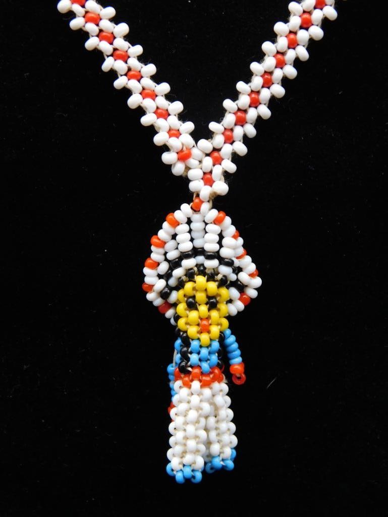 SEED BEAD NECKLACE: SEED BEAD NECKLACE - Part of our Discover Midnight Market, Crystals and Gems auction at HATMAN'S Auctions! Please see photos for measurements and condition. YES, we have in-house shipping! We have
