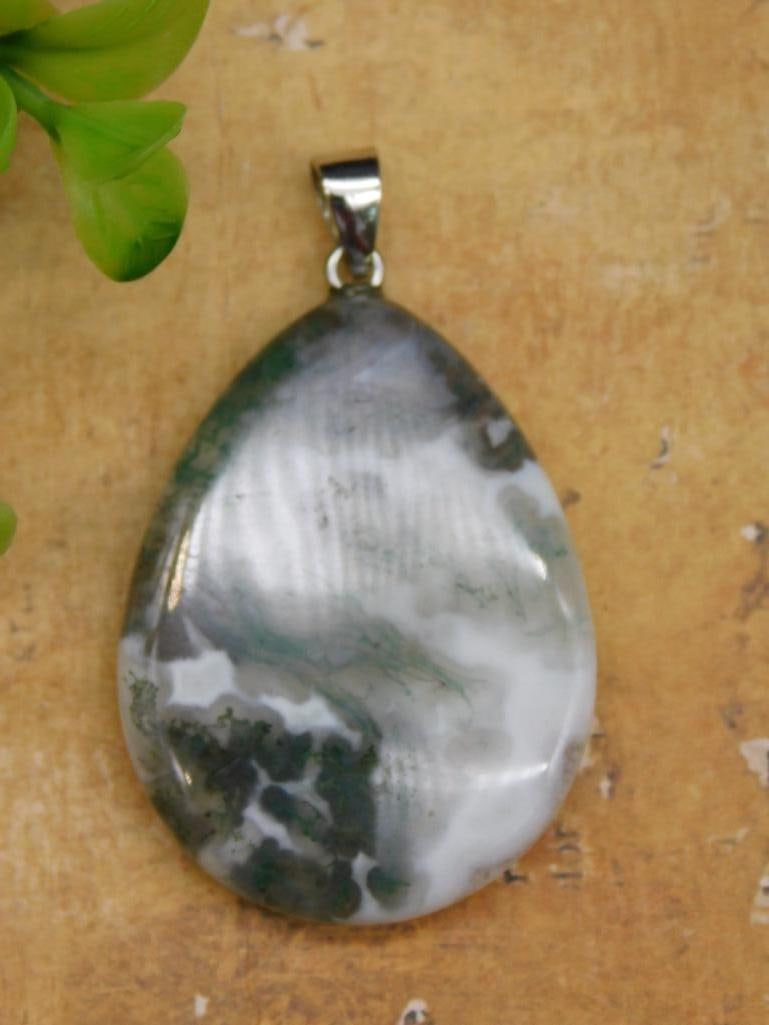 TREE AGATE PENDANT ROCK STONE LAPIDARY SPECIMEN (1 of 3)