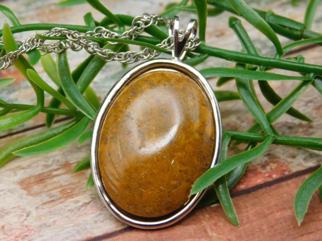 JASPER PENDANT NECKLACE ROCK STONE LAPIDARY SPECIMEN: JASPER PENDANT NECKLACE ROCK STONE LAPIDARY SPECIMEN - Part of our Discover Midnight Market, Crystals and Gems auction at HATMAN'S Auctions! Please see photos for measurements and condition. YES, we