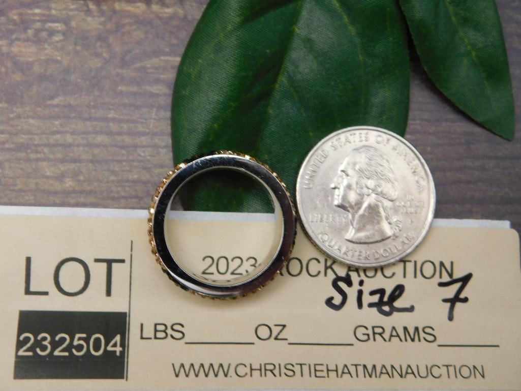 GENUINE STONE RING SIZE 7 - 5