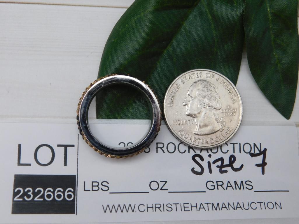 GENUINE STONE RING SIZE 7: GENUINE STONE RING SIZE 7 - Part of our Discover Midnight Market, Crystals and Gems auction at HATMAN'S Auctions! Please see photos for measurements and condition. YES, we have in-house shipping! We h