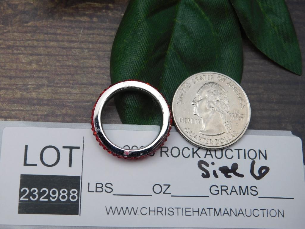 GENUINE STONE RING SIZE 6 - 2